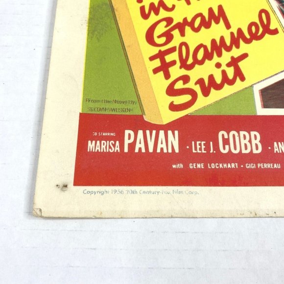 The Man in the Gray Flannel Suit 1956 Lobby Card Movie Poster Gregory Peck Drama - Picture 2 of 10